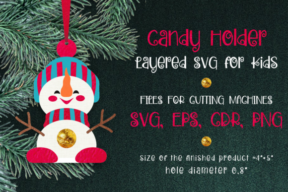 Candy Holder Christmas Ornament Snowman